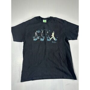 Vintage 2005 The Beatles Abbey Road Apple Corps Black T-shirt Adult Size L